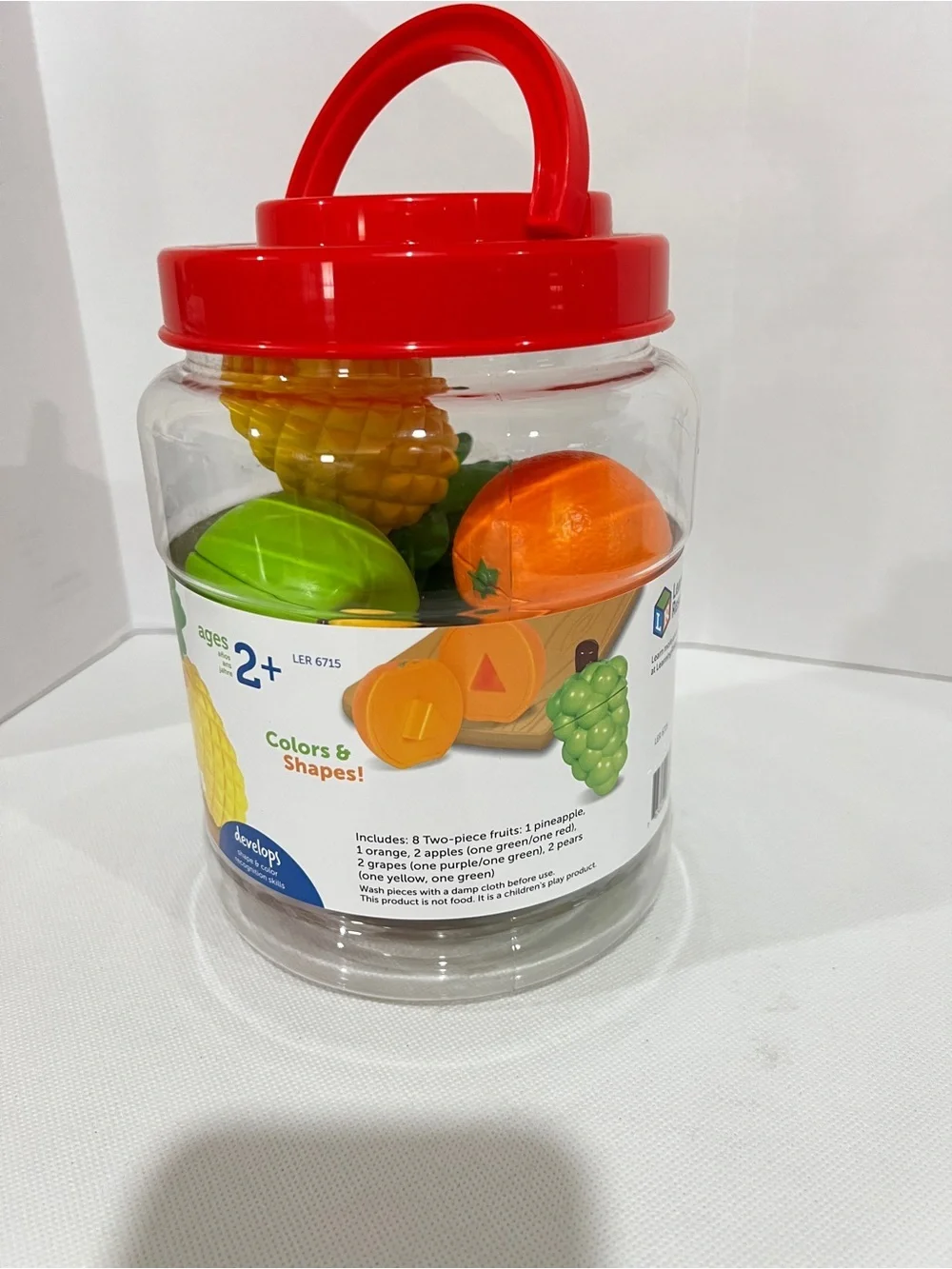 Learning Resources Snap-N-Learn Fruit Shapers 16 Pieces Ages 2+ Shape & Colors